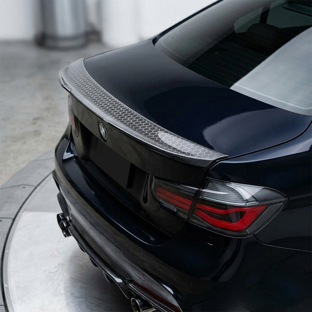 Honeycomb Carbon Fiber Rear Trunk Spoiler for BMW 3 Series F30