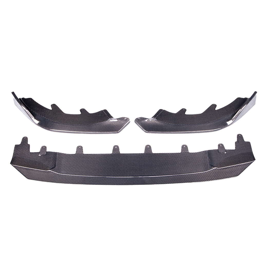 Carbon Fiber 3PC Front Bumper Lip for BMW 2 Series G42 Coupe