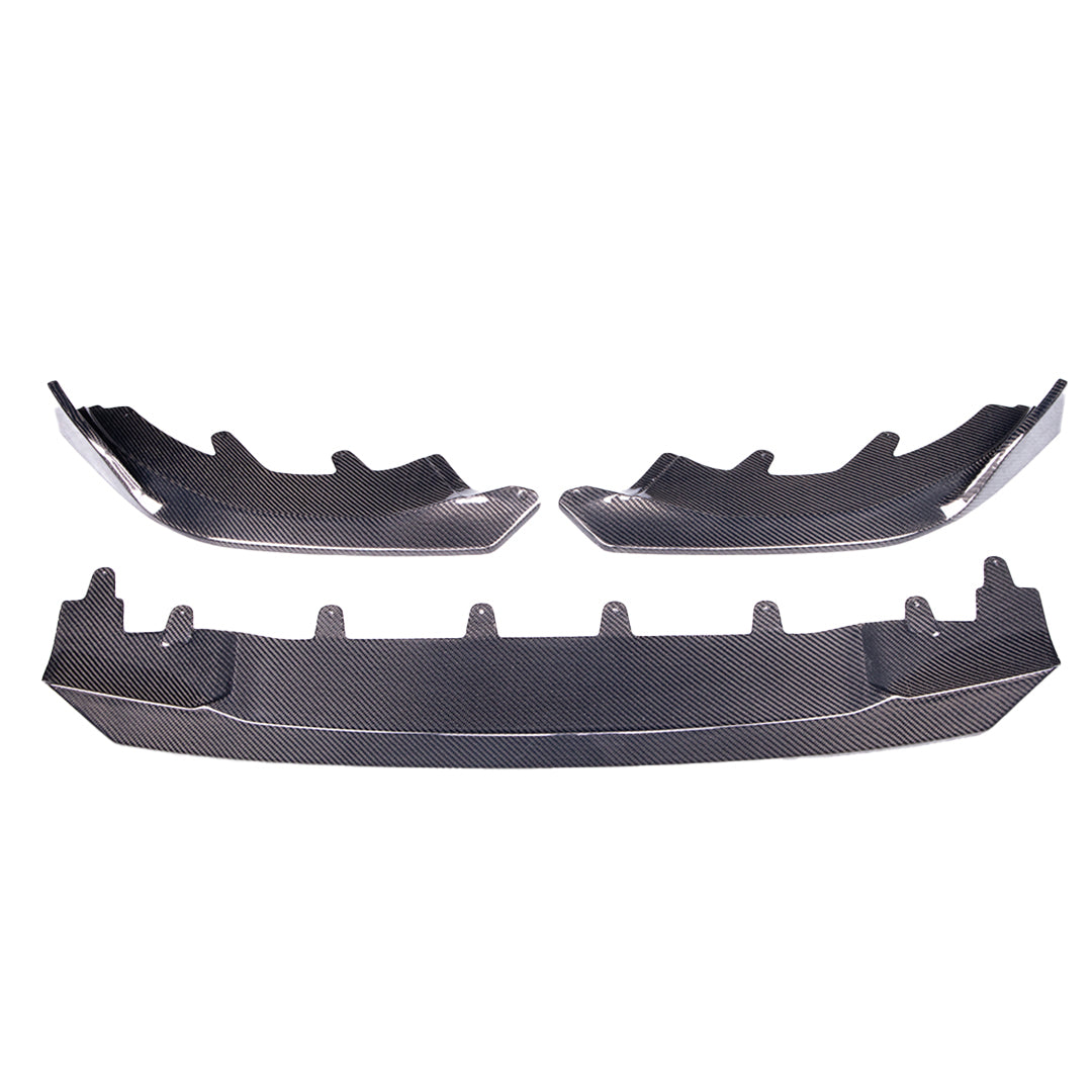 Carbon Fiber 3PC Front Bumper Lip for BMW 2 Series G42 Coupe
