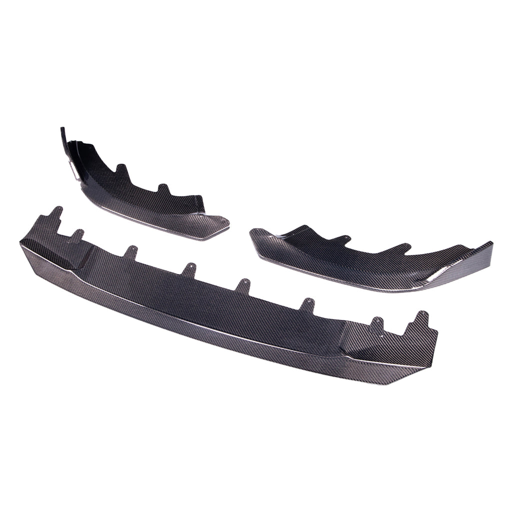 Carbon Fiber 3PC Front Bumper Lip for BMW 2 Series G42 Coupe