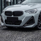 Carbon Fiber 3PC Front Bumper Lip for BMW 2 Series G42 Coupe