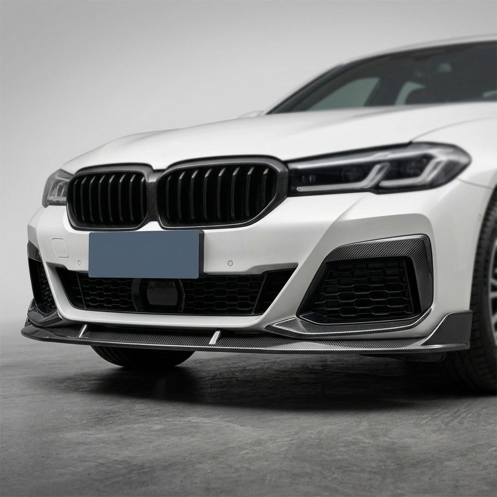 Carbon Fiber 3-Piece Front Lip for BMW 5 Series G30 LCI M Sport (2021-2023)