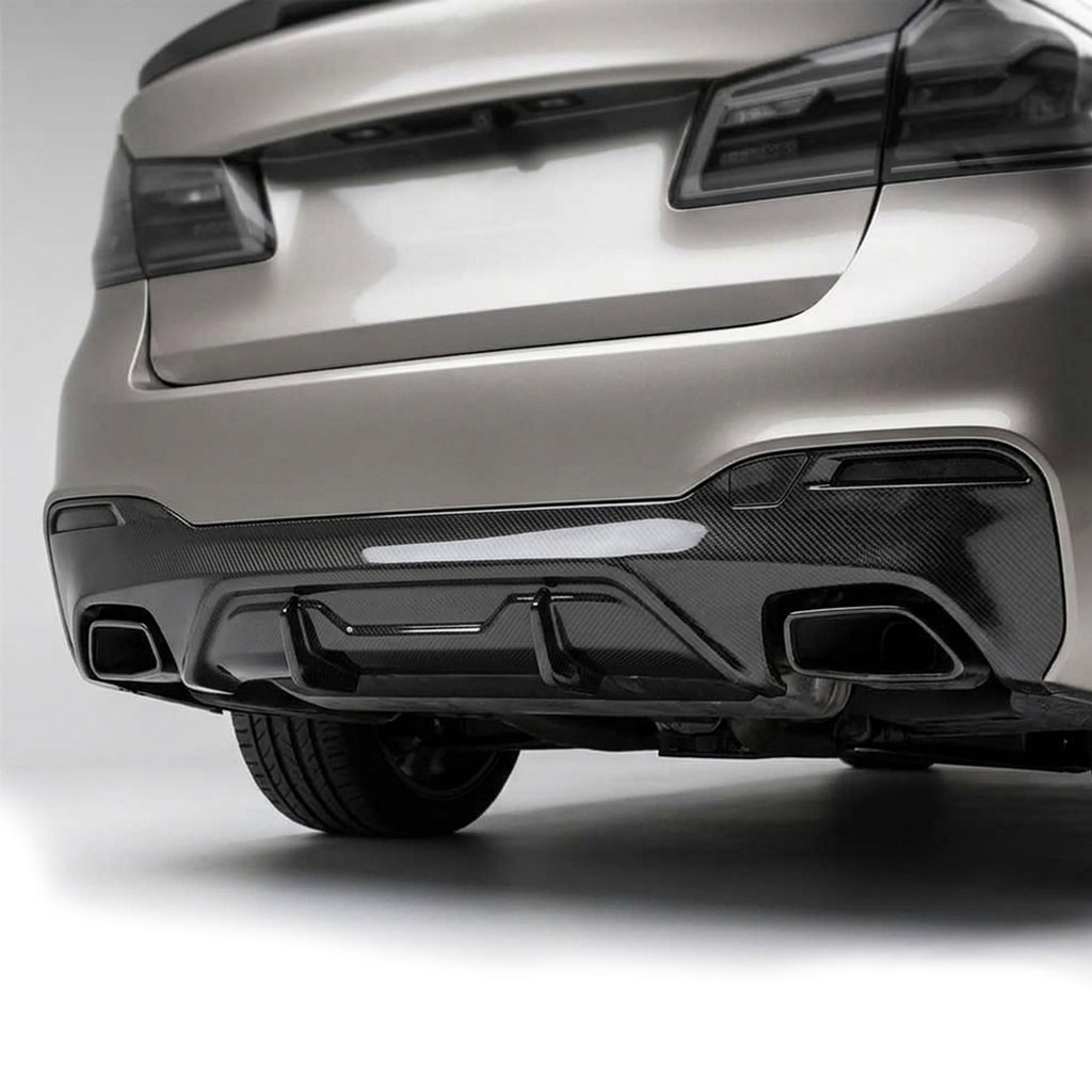 Carbon Fiber 2-Piece Rear Bumper Diffuser for BMW 5 Series G30 (2017-2023)