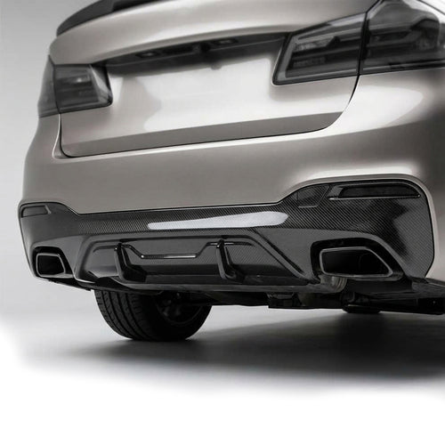 Carbon Fiber 2-Piece Rear Bumper Diffuser for BMW 5 Series G30 (2017-2023)
