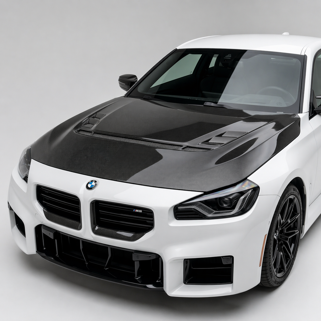 N2 Style Dry Carbon Fiber Hood with Functional Vents – BMW M2 G87 (2022+)