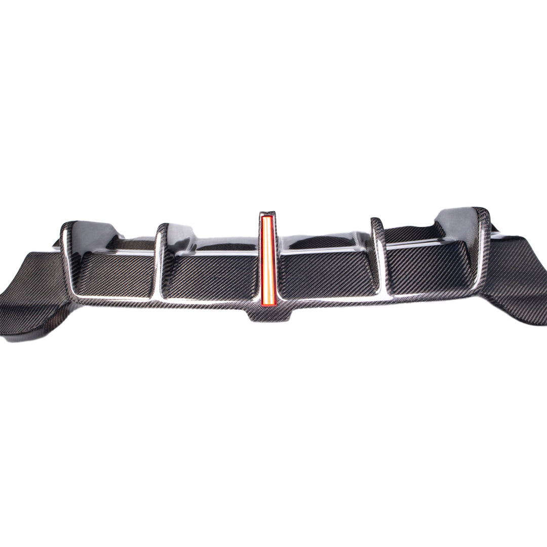 Carbon Fiber KBL Style Rear Bumper Diffuser with LED – BMW G20