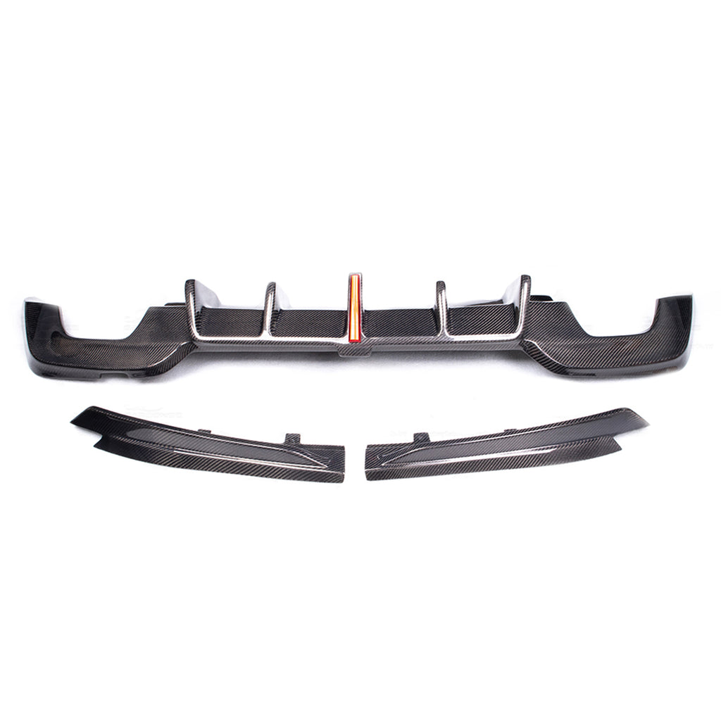 Carbon Fiber KBL Style Rear Bumper Diffuser with LED for BMW G20