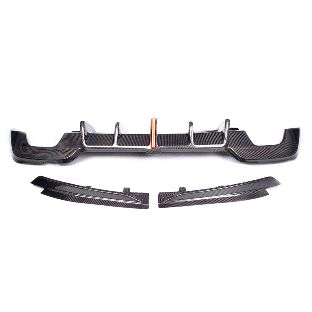 Carbon Fiber KBL Style Rear Bumper Diffuser with LED – BMW G20