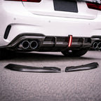 Carbon Fiber KBL Style Rear Bumper Diffuser with LED for BMW G20