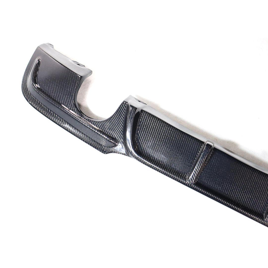 Carbon Fiber Rear Bumper Diffuser – 2-Tip M Tech Style – BMW E90 (2006–2012)