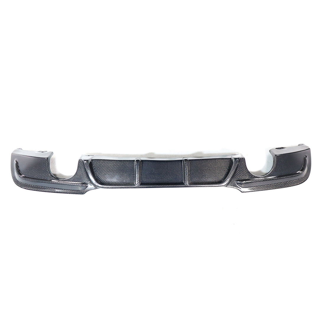 Carbon Fiber Rear Bumper Diffuser – 2-Tip M Tech Style – BMW E90 (2006–2012)