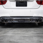 Carbon Fiber Rear Bumper Diffuser 2-Tip M Tech Style for BMW E90 (2006-2012)