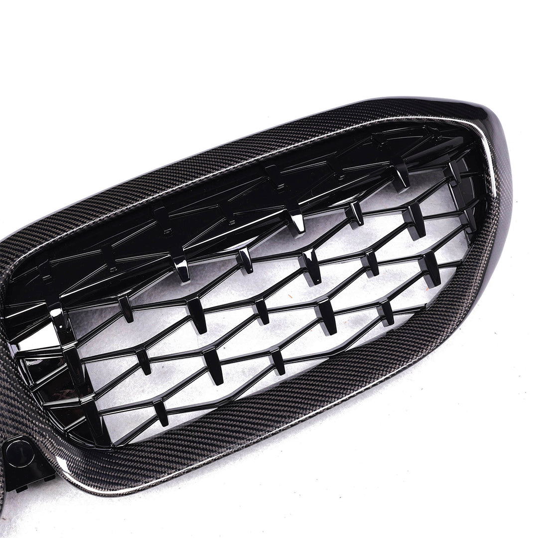 Diamond Style Carbon Fiber Front Grille W/ LED Star Lighting – BMW 3 Series G20 2019-2023