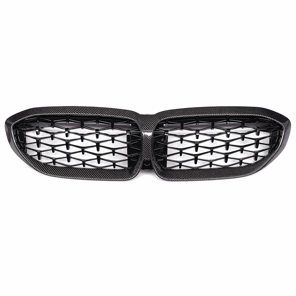 Diamond Style Carbon Fiber Front Grille W/ LED Star Lighting for BMW 3 Series G20 (2019-2023)