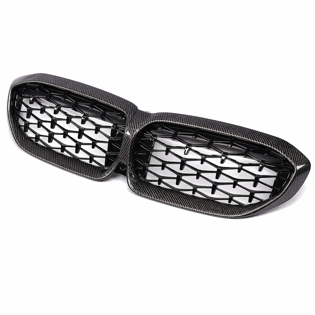 Diamond Style Carbon Fiber Front Grille W/ LED Star Lighting for BMW 3 Series G20 (2019-2023)