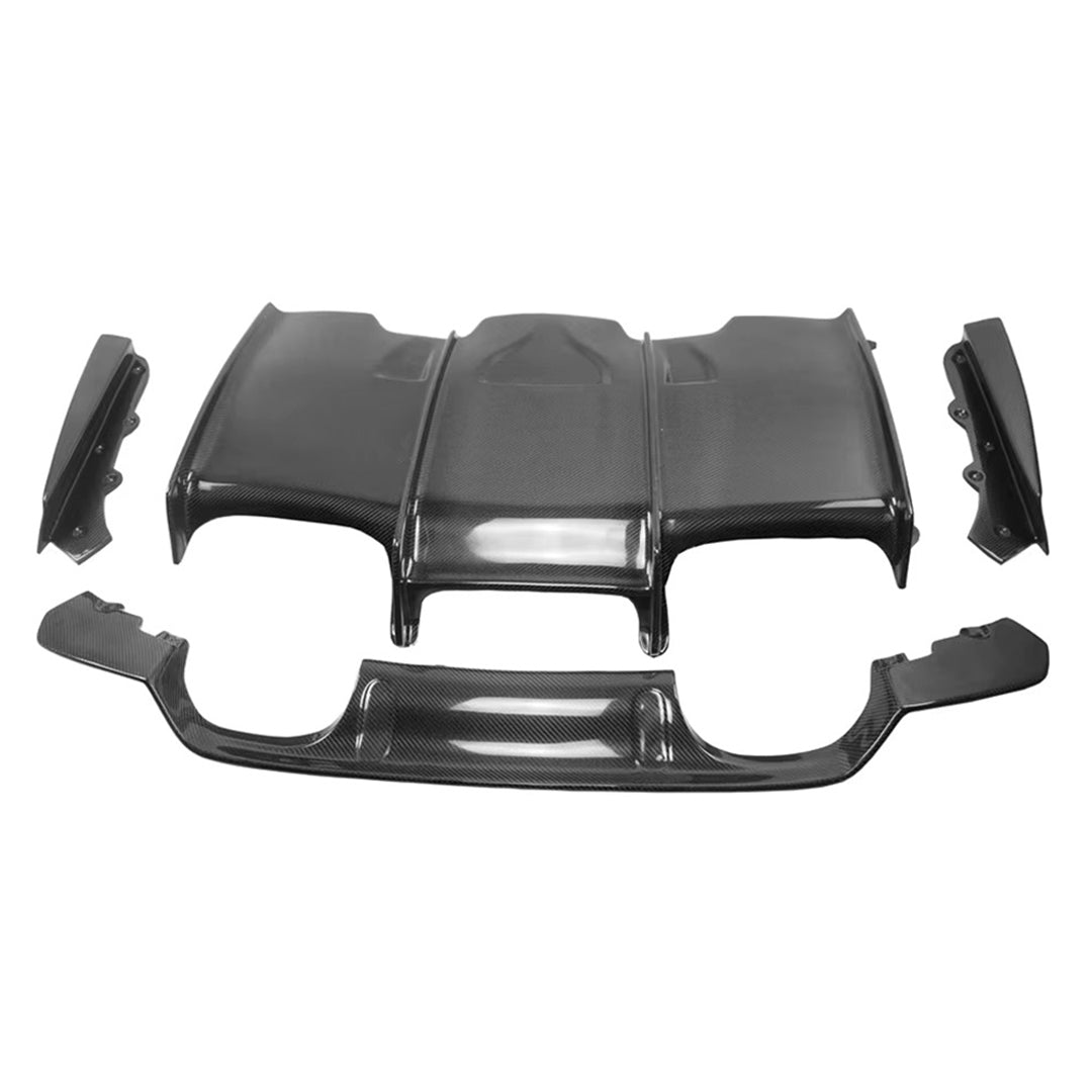 Carbon Fiber PSM Style Rear Diffuser (4 pcs) – BMW M3 & M4 F80 / F82 / F83 (2014-2020)