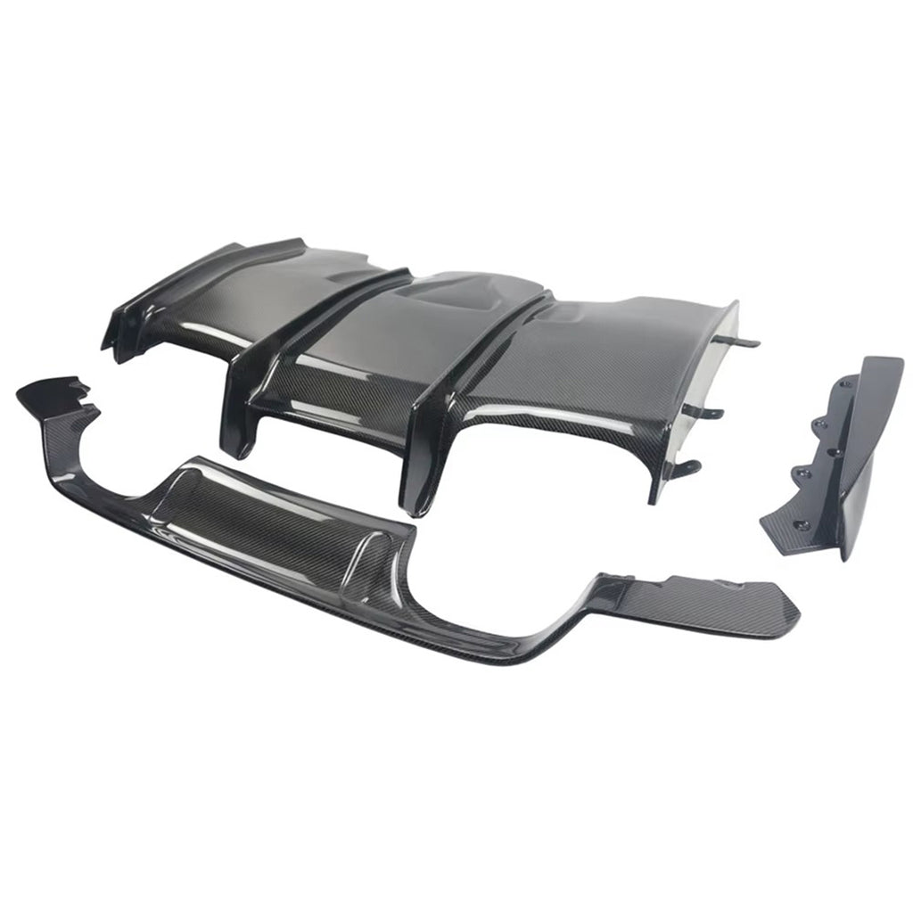 Carbon Fiber PSM Style Rear Diffuser (4 pcs) for BMW M3 & M4 F80 / F82 / F83 (2014-2020)