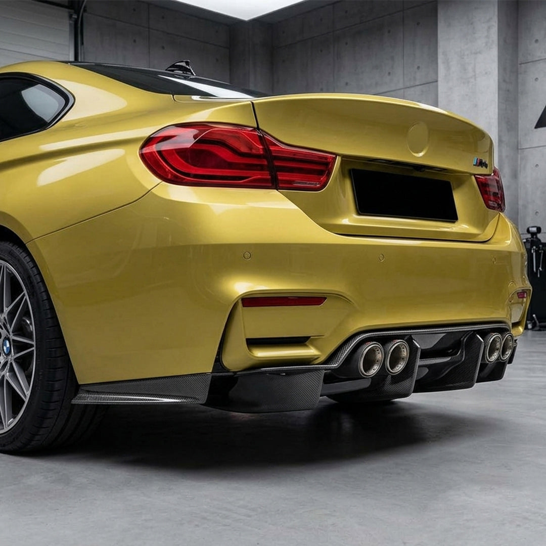 Carbon Fiber PSM Style Rear Diffuser (4 pcs) – BMW M3 & M4 F80 / F82 / F83 (2014-2020)