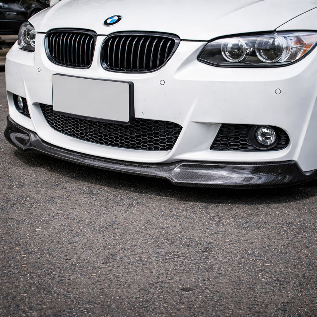 Carbon Fiber V Style Front Bumper Lip for BMW M3 E90 / E92 / E93 (2006-2013)