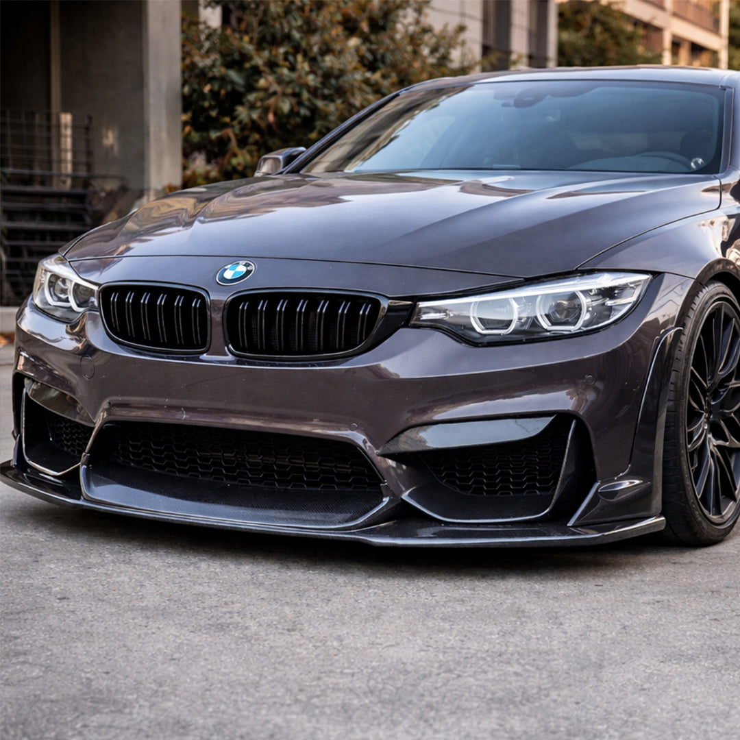 Carbon Fiber LT Style Front Bumper Lip (3 pcs) – BMW M3 & M4 F80 / F82 / F83 (2014-2020)