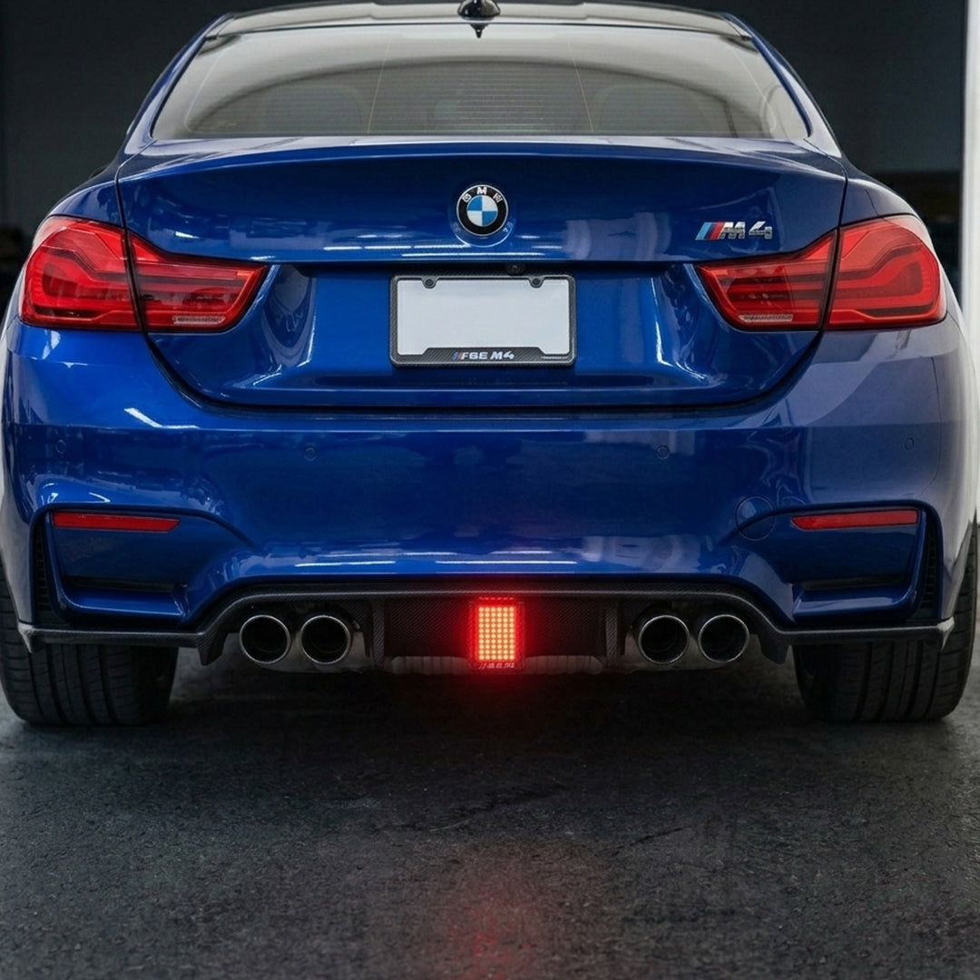 Carbon Fiber KS-LED Style Rear Diffuser – BMW M3 & M4 F80 / F82 / F83 (2014-2020)