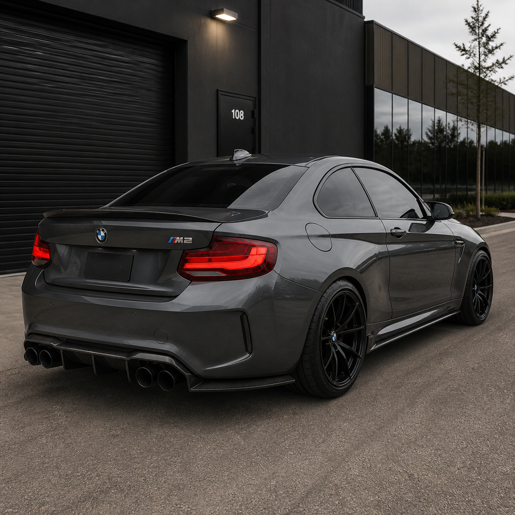 Carbon Fiber MTC Style 3-Piece Rear Diffuser & Splitter Kit – BMW M2 F87 / M2C (2014-2018)