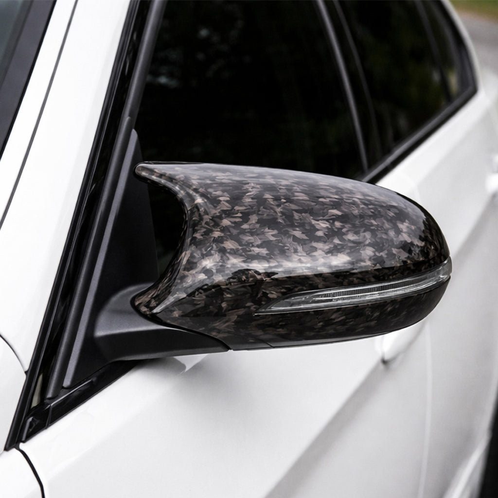 Forged Carbon M Style Replacement Mirror Covers for BMW E8x / E9x Series (2007-2012)
