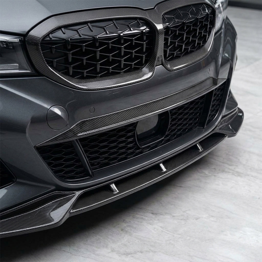 Diamond Style Carbon Fiber Front Grille W/ LED Star Lighting for BMW 3 Series G20 (2019-2023)