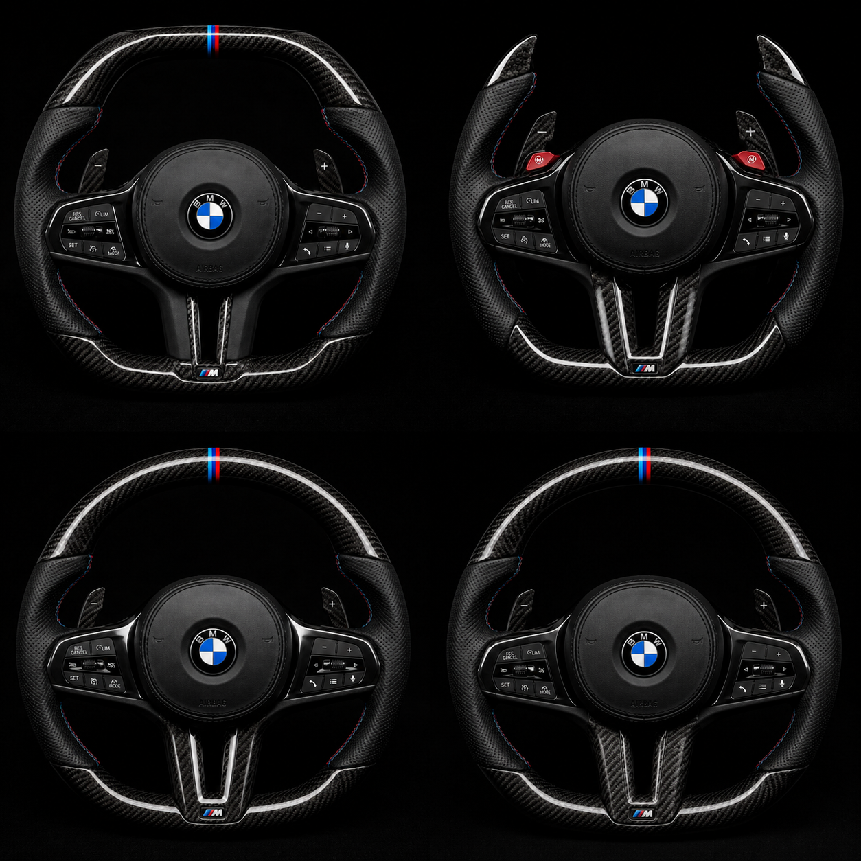 Customizable M Sport Carbon Fiber Steering Wheel for BMW F-Series (Multiple Models)