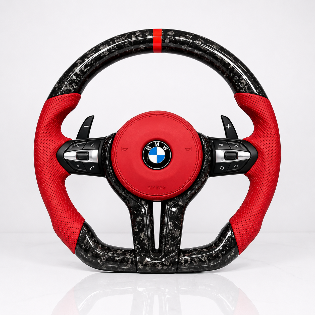 Customizable M Sport Carbon Fiber Steering Wheel for BMW F-Series (Multiple Models)