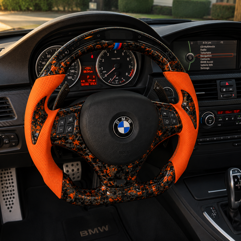 Customizable Carbon Fiber Steering Wheel for BMW E90 E91 E92 E93 M3 / 3 Series / 1 Series E8x