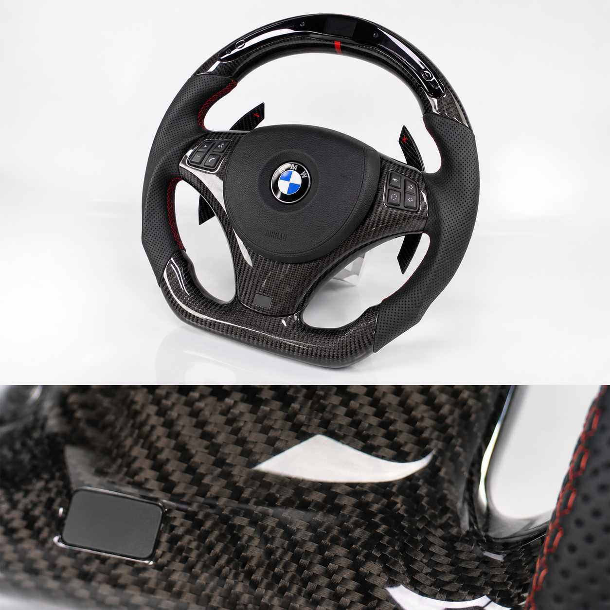Customizable Carbon Fiber Steering Wheel for BMW E90 E91 E92 E93 M3 / 3 Series / 1 Series E8x