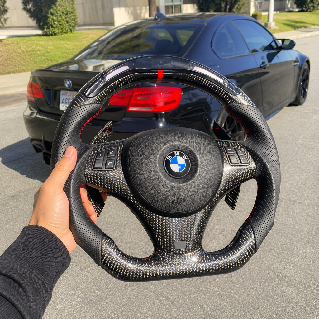 Customizable Carbon Fiber Steering Wheel for BMW E90 E91 E92 E93 M3 / 3 Series / 1 Series E8x