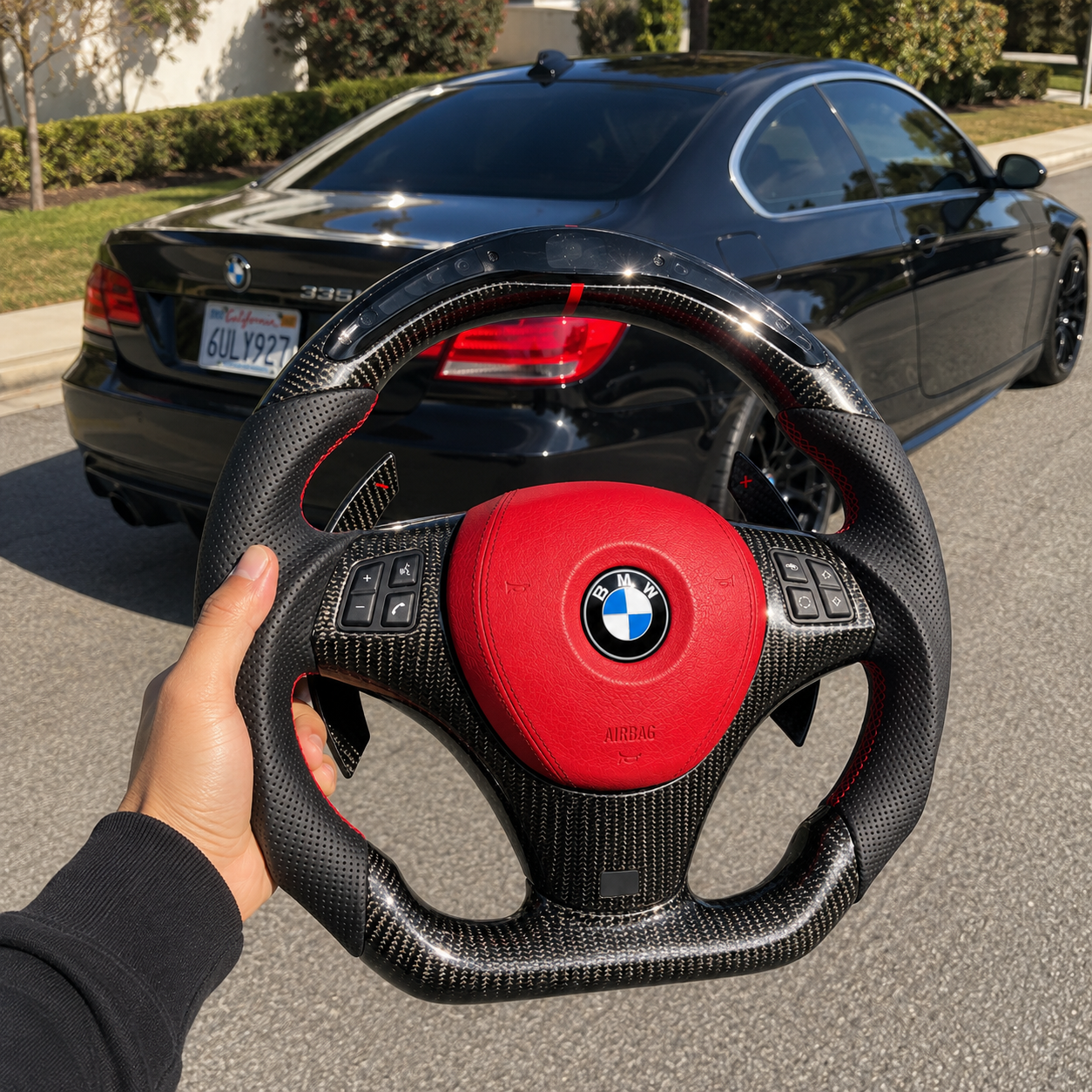 Customizable Carbon Fiber Steering Wheel for BMW E90 E91 E92 E93 M3 / 3 Series / 1 Series E8x